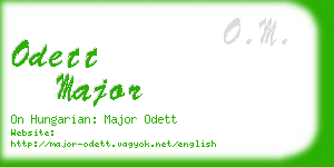 odett major business card